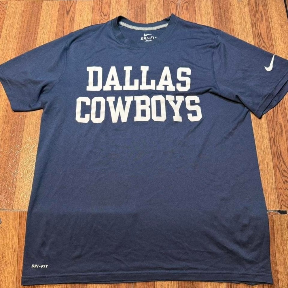 Nike Blue Dri-Fit Tech Dallas‎ Cowboys Sportswear Train Shirt Fits Medium